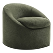 Sadie Slipcovered Linen-Blend Round Accent Chair in Sage