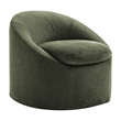 Sadie Slipcovered Linen-Blend Round Accent Chair in Sage