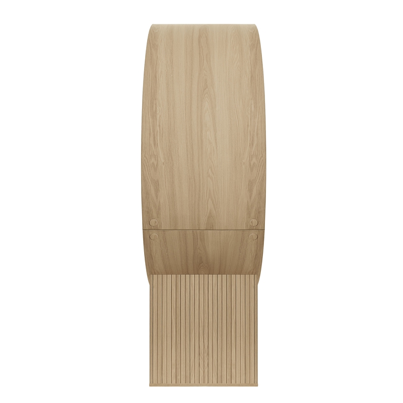 Aperture Round Alcove Accent Chair in Natural Ivory