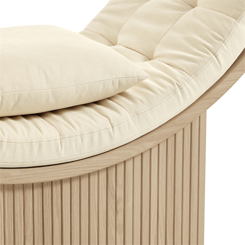 Aperture Round Alcove Accent Chair in Natural Ivory