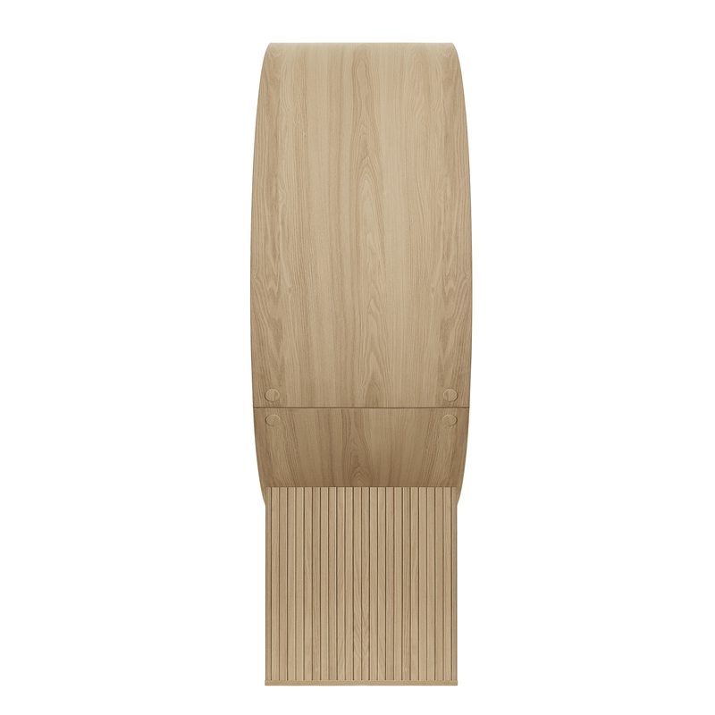 Aperture Round Alcove Accent Chair in Natural Ivory