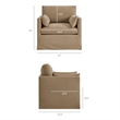 Wellfleet Slipcovered Linen-Blend Armchair in Almond
