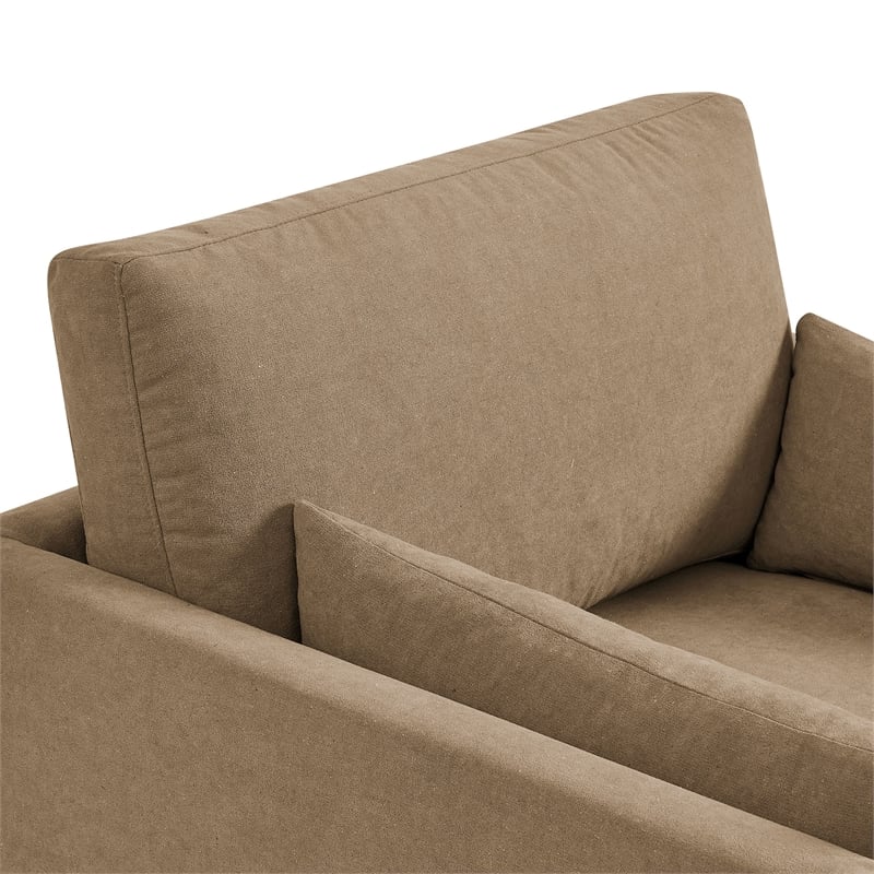 Wellfleet Slipcovered Linen-Blend Armchair in Almond