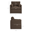Wellfleet Slipcovered Linen-Blend Armchair in Cocoa
