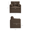 Wellfleet Slipcovered Linen-Blend Armchair in Cocoa