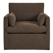 Wellfleet Slipcovered Linen-Blend Armchair in Cocoa