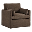 Wellfleet Slipcovered Linen-Blend Armchair in Cocoa