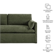 Wellfleet Slipcovered Linen-Blend Loveseat in Sage