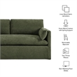 Wellfleet Slipcovered Linen-Blend Loveseat in Sage