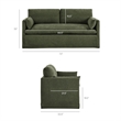 Wellfleet Slipcovered Linen-Blend Loveseat in Sage