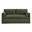 Wellfleet Slipcovered Linen-Blend Loveseat in Sage