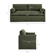 Wellfleet Slipcovered Linen-Blend Loveseat in Sage