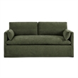 Wellfleet Slipcovered Linen-Blend Loveseat in Sage