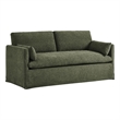 Wellfleet Slipcovered Linen-Blend Loveseat in Sage