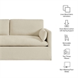Wellfleet Slipcovered Linen-Blend Loveseat in Linen