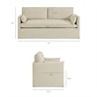 Wellfleet Slipcovered Linen-Blend Loveseat in Linen