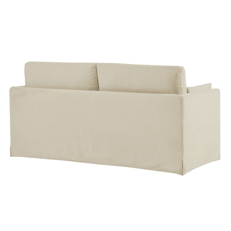 Wellfleet Slipcovered Linen-Blend Loveseat in Linen
