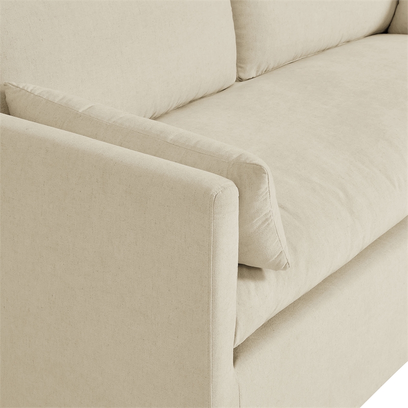 Wellfleet Slipcovered Linen-Blend Loveseat in Linen