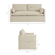 Wellfleet Slipcovered Linen-Blend Loveseat in Linen