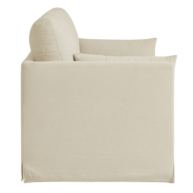 Wellfleet Slipcovered Linen-Blend Loveseat in Linen