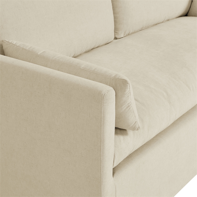 Wellfleet Slipcovered Linen-Blend Loveseat in Linen