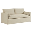 Wellfleet Slipcovered Linen-Blend Loveseat in Linen