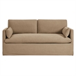 Wellfleet Slipcovered Linen-Blend Loveseat in Almond