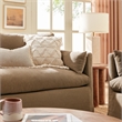 Wellfleet Slipcovered Linen-Blend Loveseat in Almond