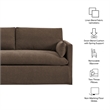 Wellfleet Slipcovered Linen-Blend Loveseat in Cocoa