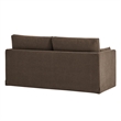 Wellfleet Slipcovered Linen-Blend Loveseat in Cocoa