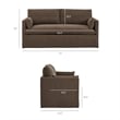Wellfleet Slipcovered Linen-Blend Loveseat in Cocoa