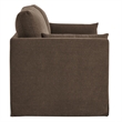 Wellfleet Slipcovered Linen-Blend Loveseat in Cocoa