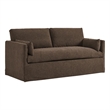 Wellfleet Slipcovered Linen-Blend Loveseat in Cocoa