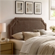 Magnolia Upholstered Fabric King Size Headboard in Mocha