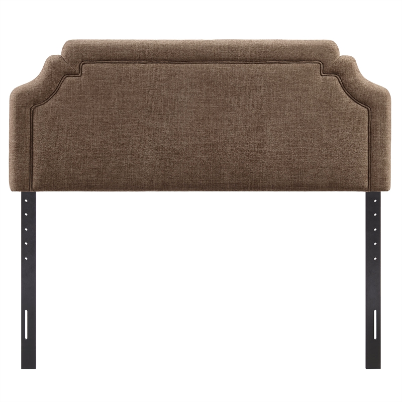 Magnolia Upholstered Fabric King Size Headboard in Mocha
