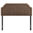 Magnolia Upholstered Fabric King Size Headboard in Mocha