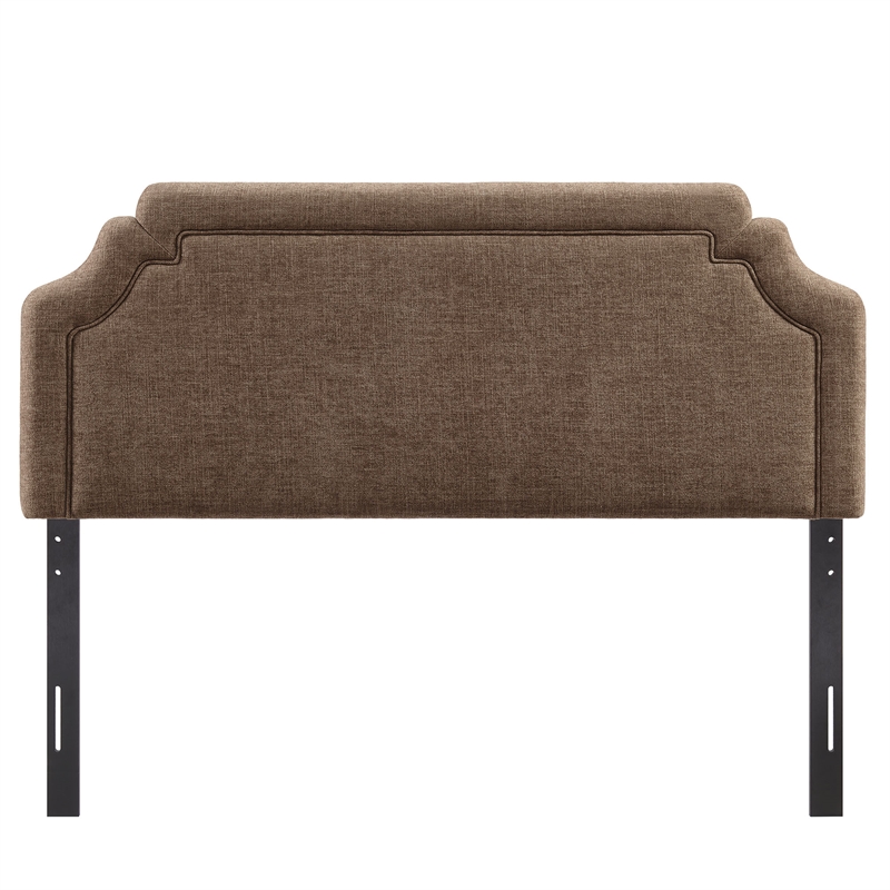 Magnolia Upholstered Fabric King Size Headboard in Mocha