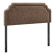 Magnolia Upholstered Fabric King Size Headboard in Mocha