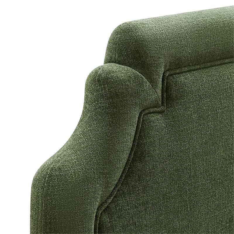 Magnolia Upholstered Fabric King Size Headboard in Foliage