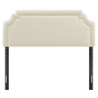Magnolia Upholstered Fabric King Size Headboard in Ecru