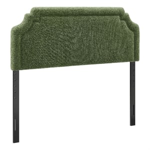 Magnolia Upholstered Fabric Queen Size Headboard in Foliage