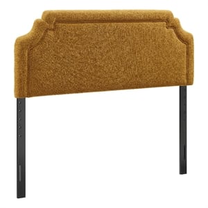 Magnolia Upholstered Fabric Queen Size Headboard in Copper