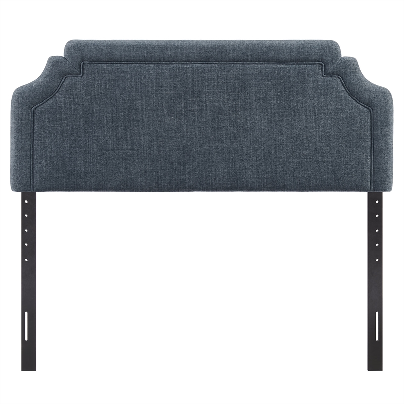 Magnolia Upholstered Fabric Full Size Headboard in Slate Blue