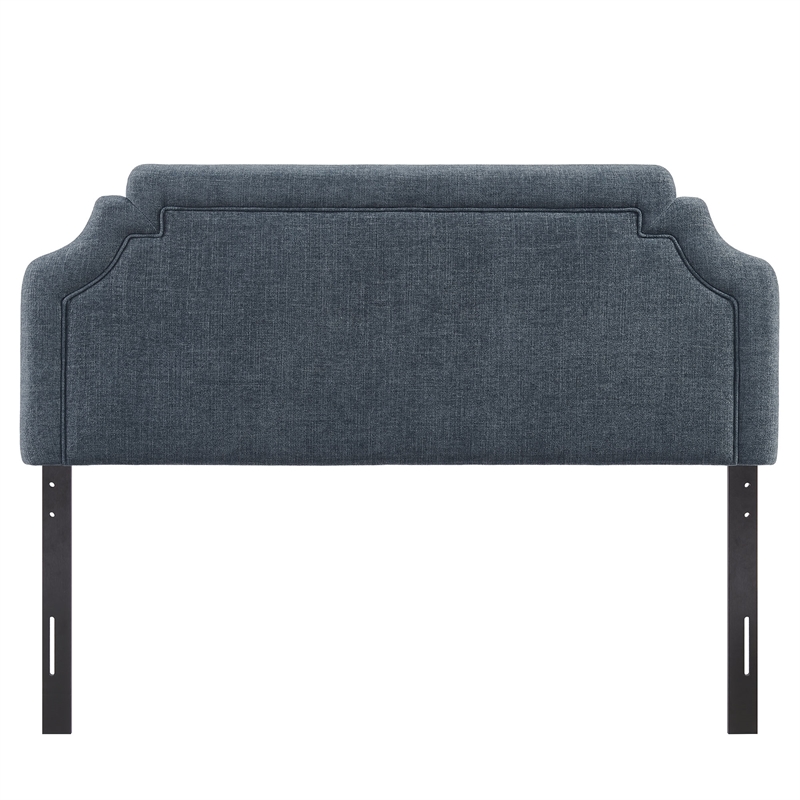 Magnolia Upholstered Fabric Full Size Headboard in Slate Blue