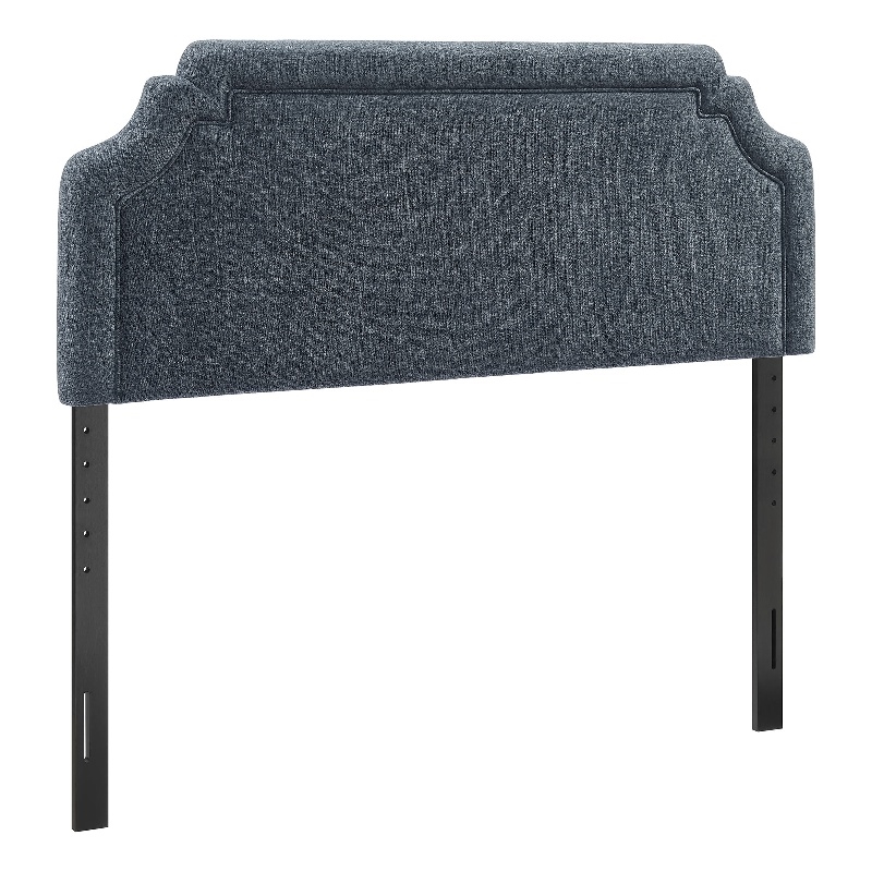 Magnolia Upholstered Fabric Full Size Headboard in Slate Blue