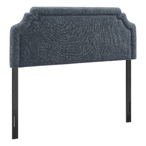 Magnolia Upholstered Fabric Full Size Headboard in Slate Blue