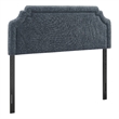 Magnolia Upholstered Fabric Full Size Headboard in Slate Blue