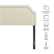 Magnolia Upholstered Fabric Full Size Headboard in Ecru