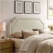Magnolia Upholstered Fabric Full Size Headboard in Ecru