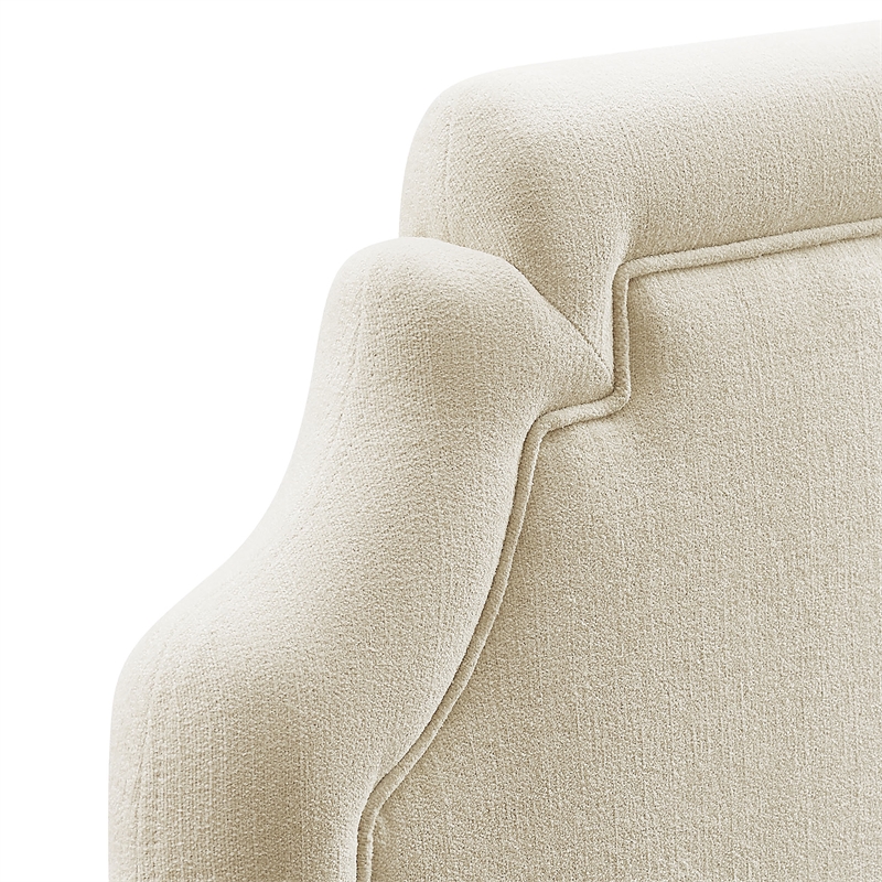 Magnolia Upholstered Fabric Full Size Headboard in Ecru